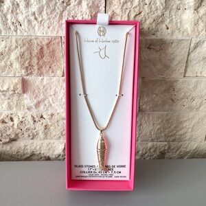 House of Harlow necklace Fish charm necklace gold tone NEW in BOX!